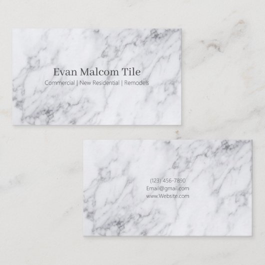 Professionele  Tegel Visitekaartjes (Voorkant / Achterkant)