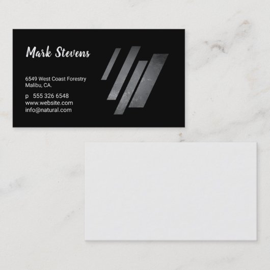 Professionele tekst en Afbeelding (Slate Grunge) Visitekaartje (Voorkant / Achterkant)
