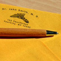 Professionele tekst met het symbool Caduceus met k