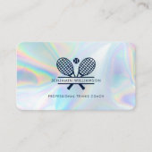Professionele Tenniscoach Trainer Holografisch Visitekaartje (Voorkant)