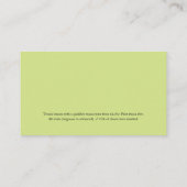 Professionele tennisinstructeur | Coach | Trainer Visitekaartje (Achterkant)