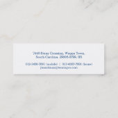 Professionele tennistrainers visitekaartjes (Achterkant)