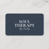 Professionele therapeut Charcoal Blue Modern Visitekaartje (Voorkant)