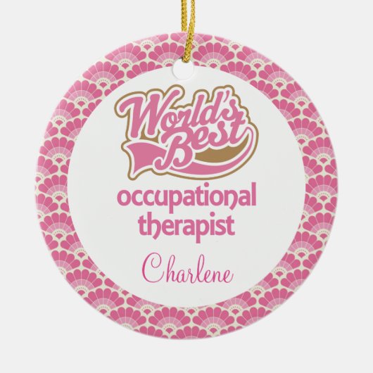 Professionele Therapie Gepersonaliseerde Gift Orna Keramisch Ornament (Voorkant)
