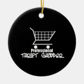 Professionele Thrift Shopper Keramisch Ornament (Voorkant)