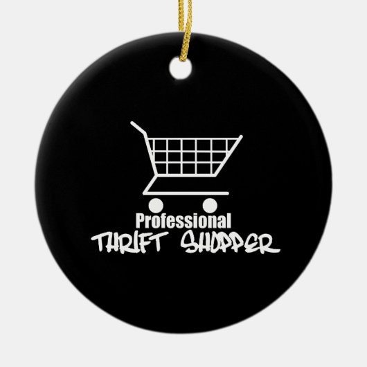 Professionele Thrift Shopper Keramisch Ornament (Voorkant)