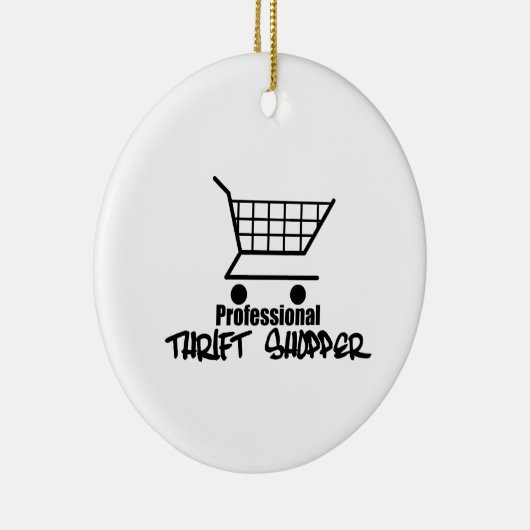 Professionele Thrift Shopper Keramisch Ornament (Rechts)