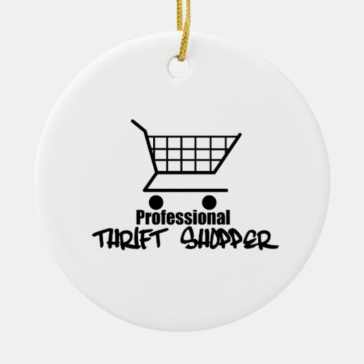 Professionele Thrift Shopper Keramisch Ornament (Voorkant)