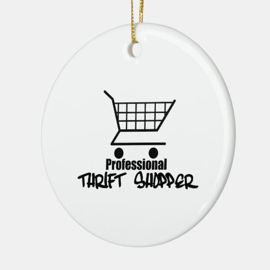 Professionele Thrift Shopper Keramisch Ornament (Links)