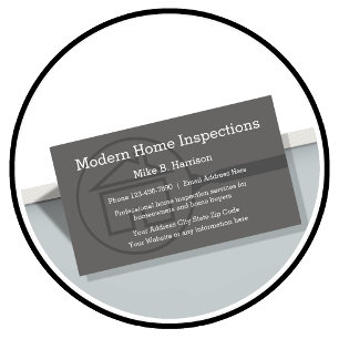 Professionele thuisinspectie modern design visitekaartje