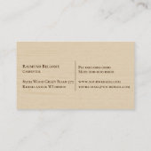 Professionele timmerman houtnerf visitekaartje (Achterkant)