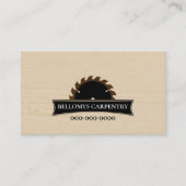 Professionele timmerman houtnerf visitekaartje (Voorkant)