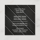 Professionele timmerwerktuigen vierkante visitekaartje (Achterkant)