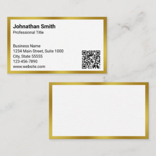 Professionele titel Contactgegevens Wit Goud QR-co Visitekaartje