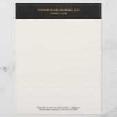 Professionele traditionele zwarte linen briefhoofd (Voorkant)