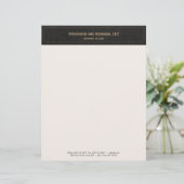 Professionele traditionele zwarte linen briefhoofd (Staand voorkant)