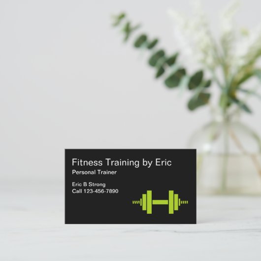 Professionele trainer Fitness Coach Visitekaartje (Staand voorkant)