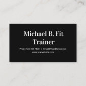 Professionele trainer voor persoonlijke fitness visitekaartje (Achterkant)