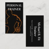 Professionele trainer voor persoonlijke fitness visitekaartje (Voorkant / Achterkant)