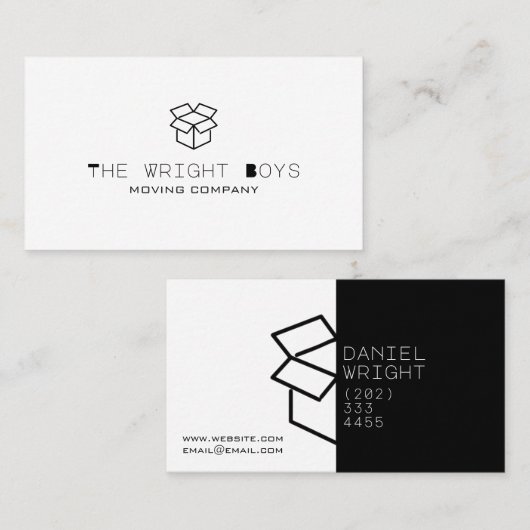 Professionele transportonderneming visitekaartje (Voorkant / Achterkant)