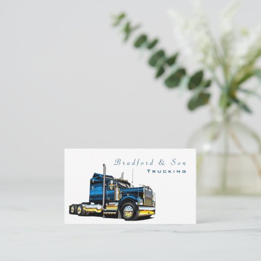 Professionele transportonderneming visitekaartje (Staand voorkant)