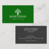 Professionele Tree Landscaping Logo Visitekaartje (Voorkant / Achterkant)
