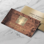 Professionele Tree Logo Modern koper en goud Visitekaartje