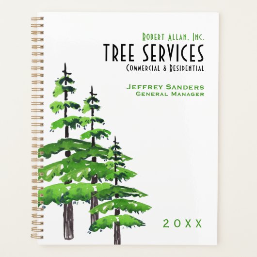 Professionele Tree Services Business Planner (Voorkant)