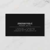 Professionele Trendy Clean Modern Zwart Wit Plain Visitekaartje (Achterkant)