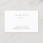 Professionele Trendy Elegant Eenvoudige Sjabloon M Visitekaartje (Achterkant)