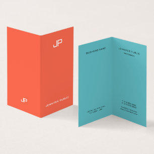 Professionele trendy elegante kleuren monogrammed visitekaartje