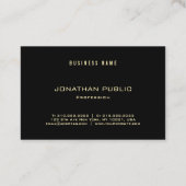 Professionele trendy moderne elegante gouden naam
 visitekaartje (Achterkant)