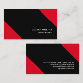 Professionele Trendy Stijl Rood Zwart Indrukwekken Visitekaartje (Voorkant / Achterkant)