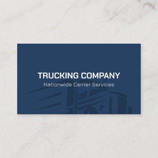 Professionele Trucker Navy Blue Visitekaartje (Achterkant)