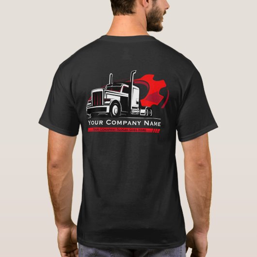 Professionele Trucking bedrijf reparatie T-shirt (Achterkant)