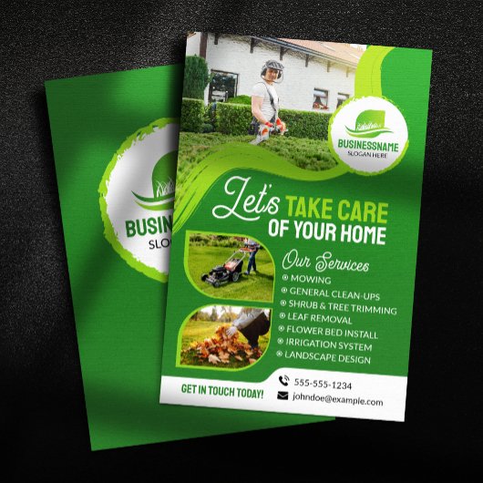 Professionele Tuinaanleg Verzorging Gazononderhoud Flyer