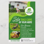 Professionele Tuinaanleg Verzorging Gazononderhoud Flyer (Voorkant)