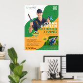 Professionele tuindiensten, landschapsarchitectuur poster (Thuiskantoor)