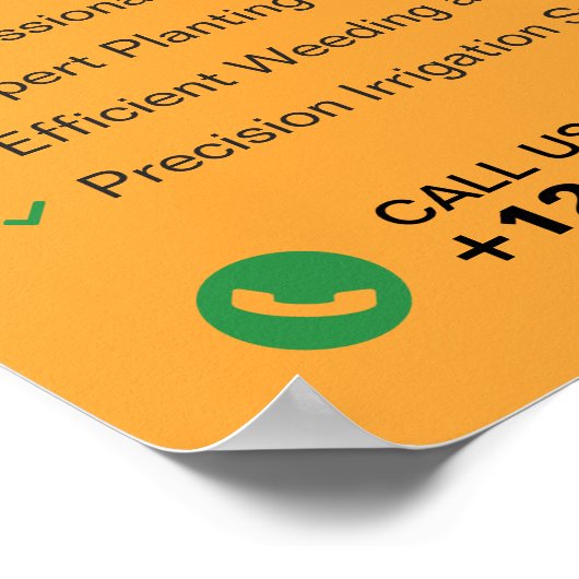 Professionele tuindiensten, landschapsarchitectuur poster (Hoek)