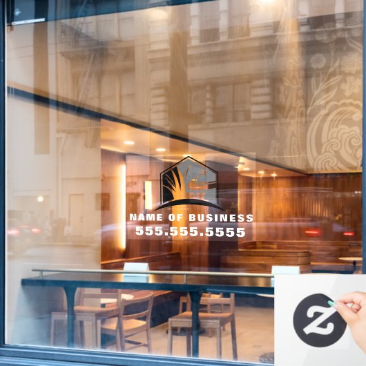 Professionele Tuinieren Lawn Care Landscaping Raamsticker (Cafe Raam)