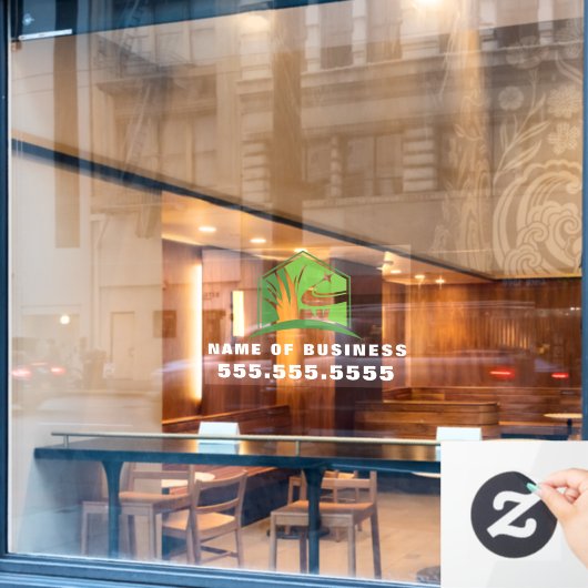 Professionele Tuinieren Lawn Care Landscaping Raamsticker (Cafe Raam)