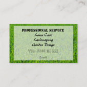 Professionele tuinservice visitekaartje (Achterkant)