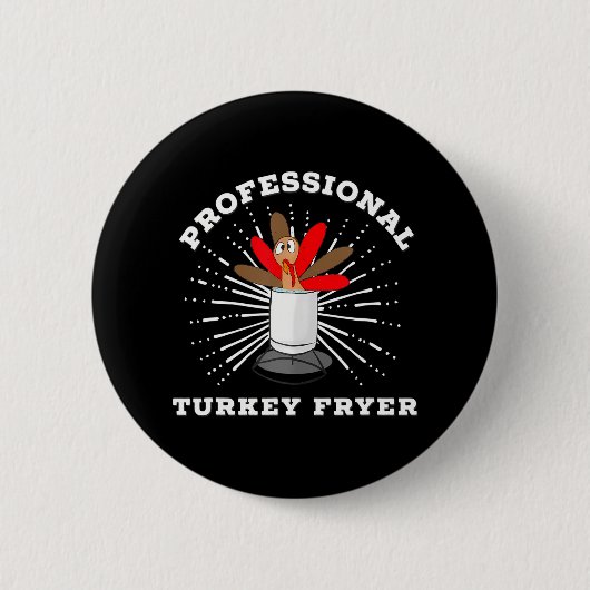 Professionele Turkije Friteuse Kampioen Ronde Button 5,7 Cm (Voorkant)