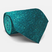 Professionele turquoise Glitter Ombre Sparkle Groo Stropdas (Opgerold)