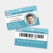 Professionele Turquoise Turkooisblauw Medisch Badge (Voor- en achterkant)