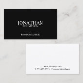 Professionele tweetone zwart-wit visitekaartje (Voorkant / Achterkant)