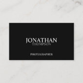 Professionele tweetone zwart-wit visitekaartje (Voorkant)