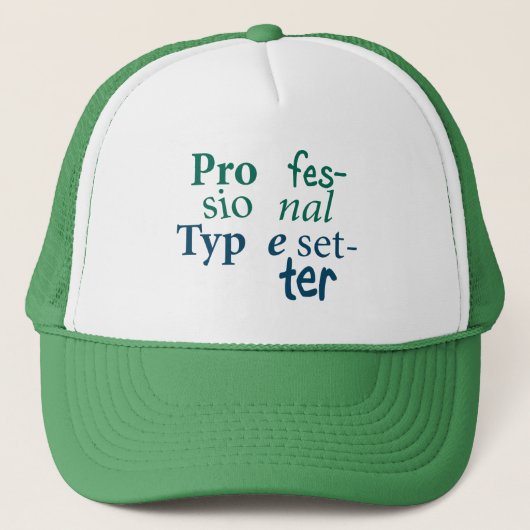 Professionele tyfoon — Trucker Hat Trucker Pet (Voorkant)