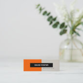 Professionele typist - Eenvoudig elegant stijlvol Mini Visitekaartje (Staand voorkant)