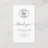 Professionele typografie Business Logo Kortingskaartje (Voorkant)